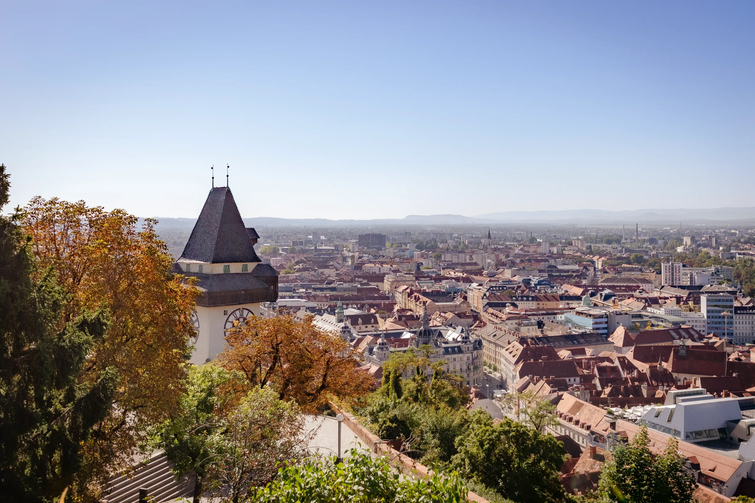 Grazi kilátás az óratoronyból